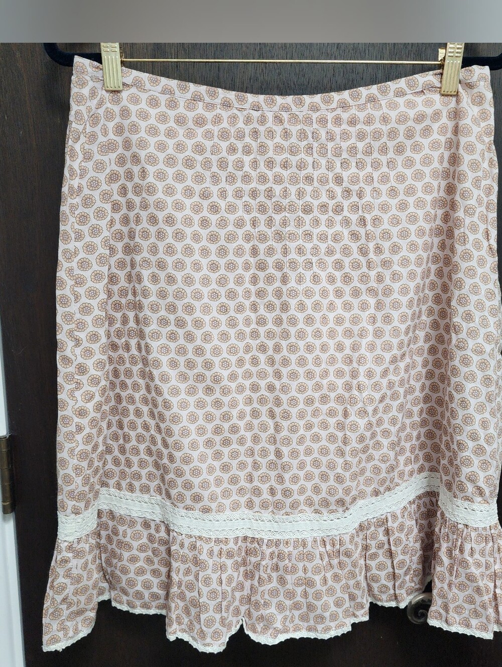Romantic Noa Noa Danish Skirt Lace Hem Sz L